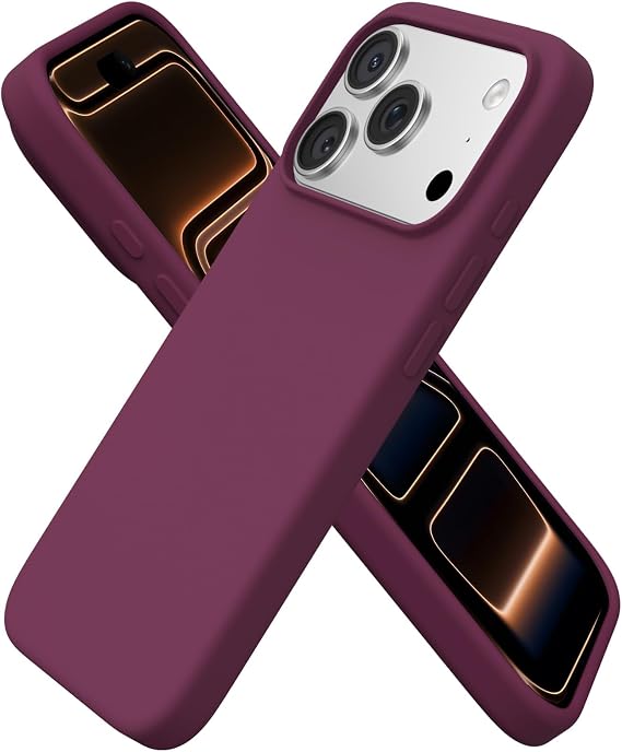 iPhone 17 Pro Uyumlu Silikon Telefon Kılıfı Arka Kapak Koruma Leke Tutmaz Kolay Temizlenen Kutulu Özel Hediye İnce Hafif Dayanıklı Kaymaz Modern Tasarım Orijinal Lansman Kalitesinde Bordo