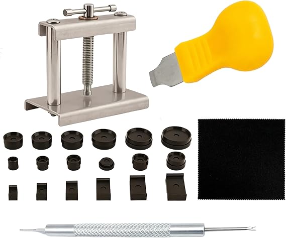 KFSCIP 22 PCS Watch Back Removal Tool, Professional Watch Press Tool Kit, for Repair, with Multiple Adapters and Case Holder