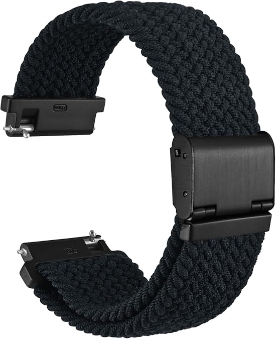 wocci woven nylon watch strap with adjustable clasp braided sports watch straps for men and women strap width 18 mm 19 mm 20 mm 21 mm 22 mm