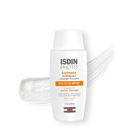 ISDIN Eryfotona Actinica Mineral Face Sunscreen SPF 50+, No White Cast