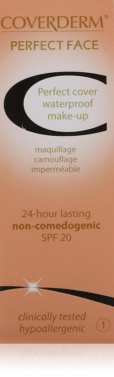 CoverDerm Perfect Face Concealing Foundation 1, 1 Ounce
