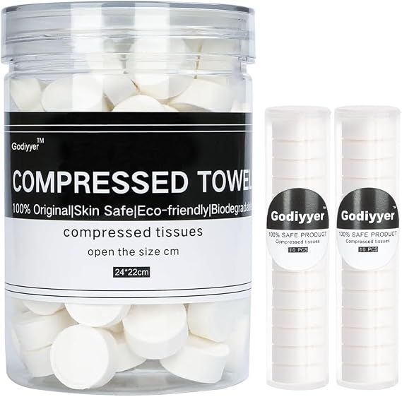 120Pcs Mini Compressed Towels, Portable Disposable Wipes for Travel & Salon