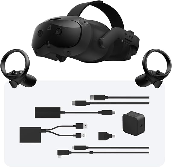 HTC Vive Focus Vision Full Kit - VR Headset with DisplayPort PC Streaming Kit