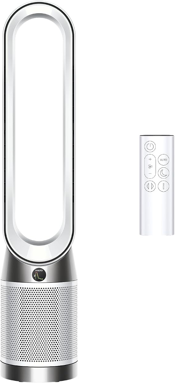 Dyson Purifier Cool PC1, HEPA Air Purifier Tower Fan, App and remote controlled, 350 oscillation, 10 levels, bladeless (White)