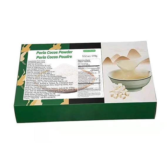 Yunnan Poria powder 9.52 oz(15g18bags)Instant breakfast drinks Substitute food 270g | 100% Poria Cocos Powder For Drinks Fine Ground, Smooth. For Smoothies, Yogurt & Baking Sweet But Has A Mild Taste