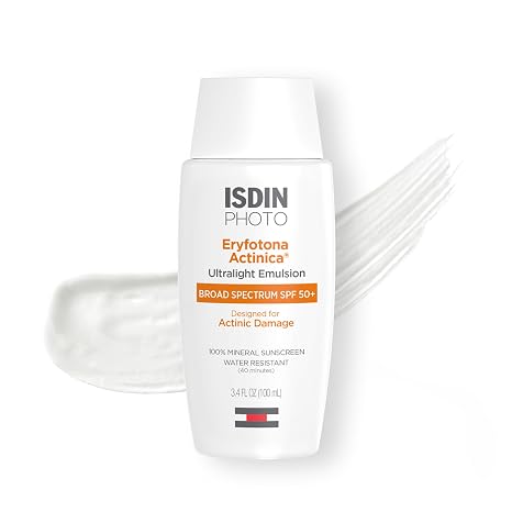 ISDIN Eryfotona Actinica Mineral Face Sunscreen SPF 50+, No White Cast