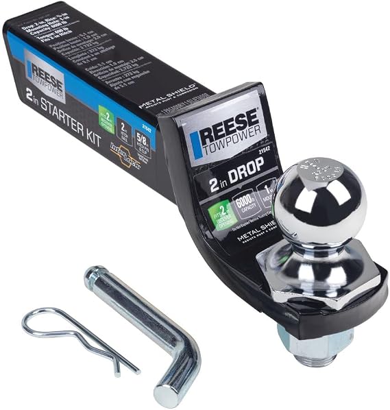 Reese Towpower 21542 Class III Towing Starter Kit, Black with Ch Ball