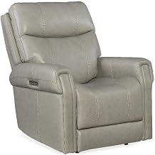 Hooker Carroll Power Recliner with Power Headrest & Lumbar in Gray Leather