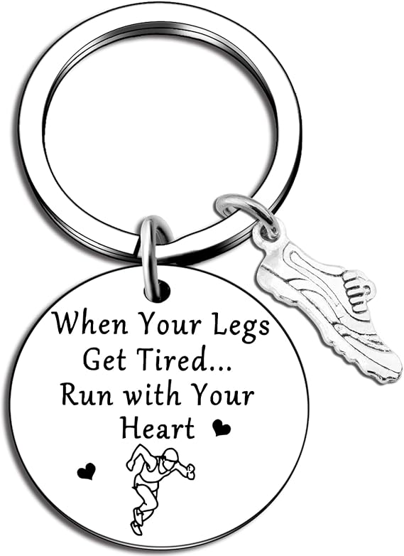 Gifts for Runners Track and Field Keychain Cross Country Running Gifts | Cool Running Shoes Accessories for Marathon Runner Fitness Gym Runner Track Athletes Cool Stuff
