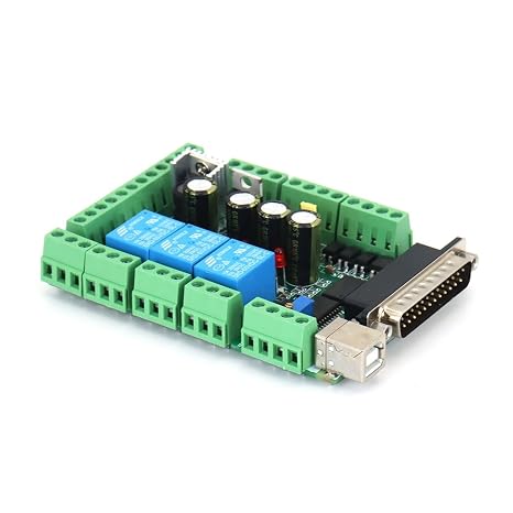 CNC Mach3 4Axis 6Axis USB CNC Smooth Stepper Motion Controller Card Breakout Board for CNC Engraving 12-24V leisurely(4Axis)