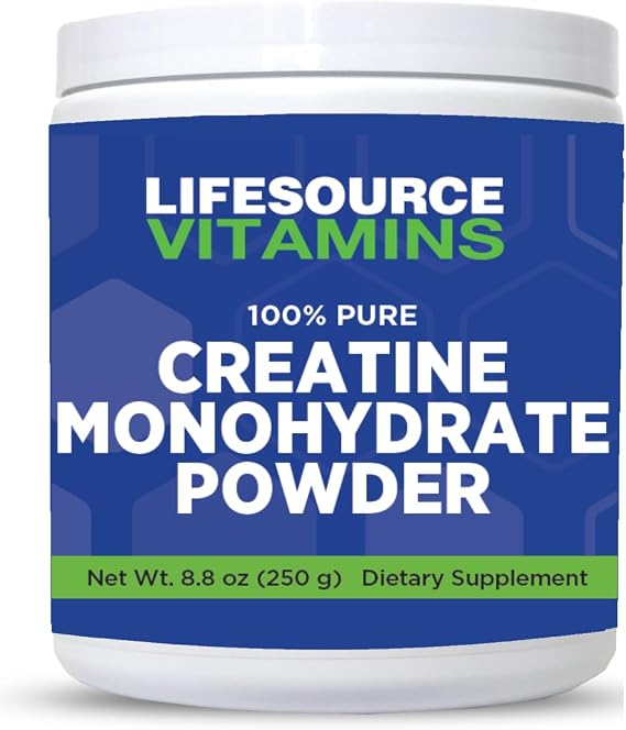 LifeSource Vitamins Creatine Monohydrate Powder 250 g 50 Servings