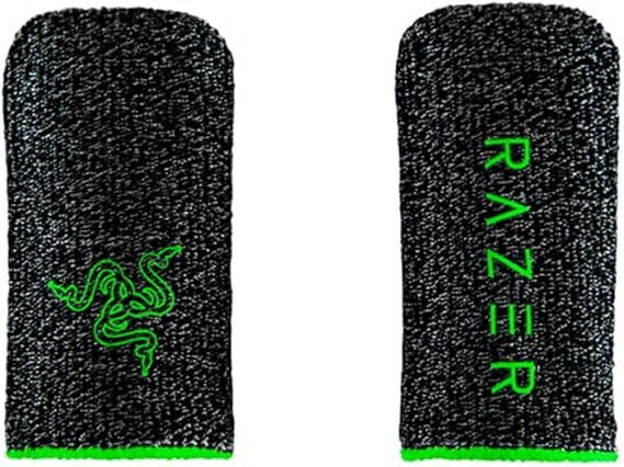 Razer Gaming Finger Sleeve - Non-Slip Finger Sleeve for Mobile Gaming (Lightwight and Breathable, Smooth and High Sensitivity Fabric, Wide Compatibility and Universal Fit) Black and Green