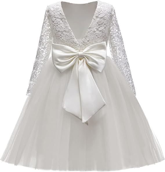 Flower Girl Dress Lace Party Dresses Lace Girl Dress Lace Top Tulle Dress Girls First Communion Dress