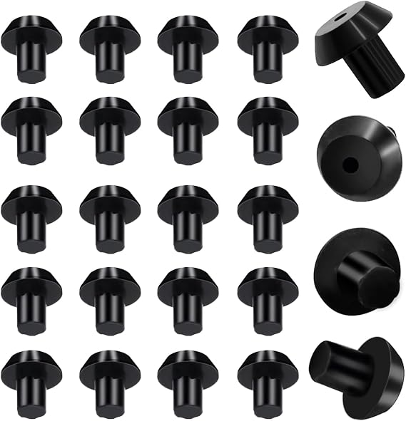 24Pcs WB2K101 WB02T10461 Stove Grate Rubber Feet fit for GE Kenmore Range Burner Cooktop Grate, 3/16" Hole Gas Stove Top Grate Feet Replace WB02K0101 AP2622260 PS241358 by Beaquicy