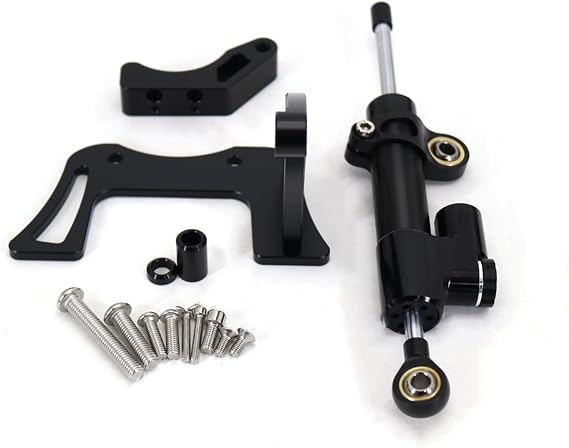 調整可能なスタビライザー に適合する Dualtron に適合する ためサンダー 2 ll 電動スクーターオートバイアクセサリー調整可能なステアリングスタビライザーダンパー取付ブラケットキット Color : Black set