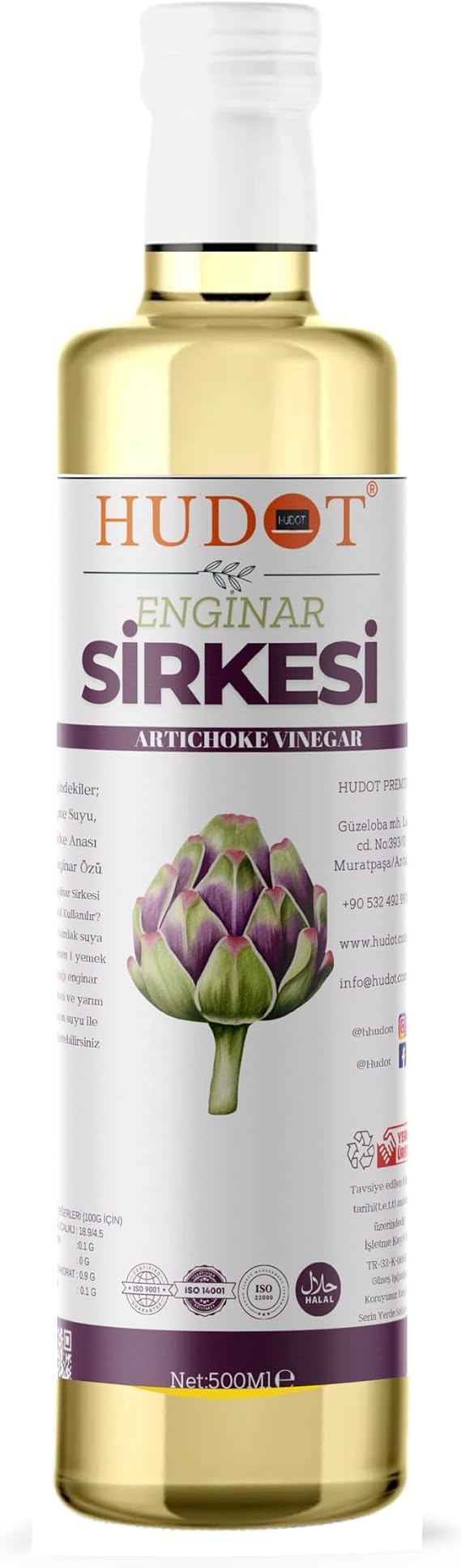 Doğal fermantasyon Enginar Sirke 500 ml