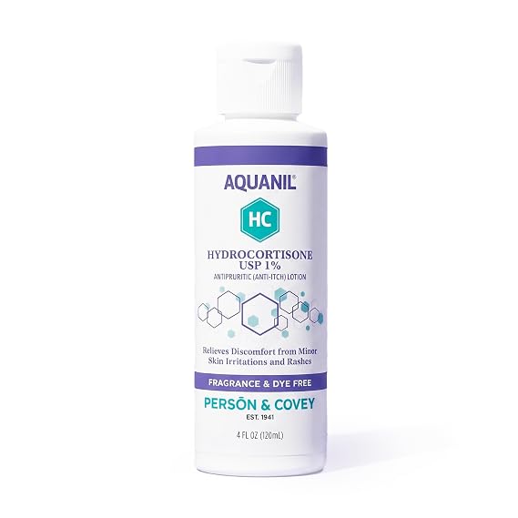 Aquanil HC Lotion, Calming Body Lotion, Anti-Itch Formula, Ideal for all Skin Types - Without Artificial Fragrance | Ideal for all Skin Types, Without Artificial Fragrance
