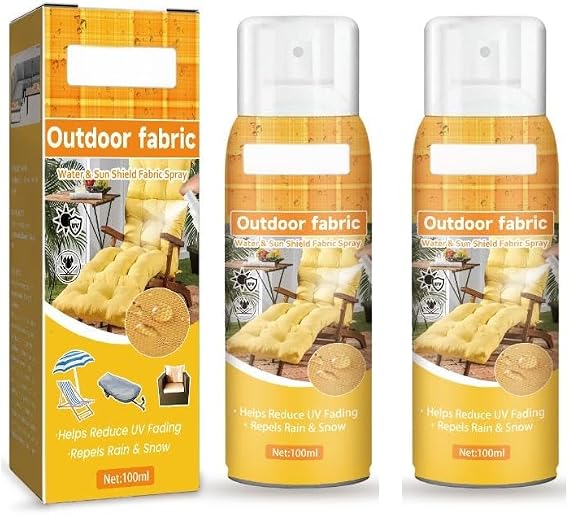 Water & Sun Shield Outdoor Fabric Spray - Cooling UV Protection, Waterproof & Fade-Resistant Spray for Patio Furniture, Awnings, Tents (Refreshing, Quick-Dry) (2)