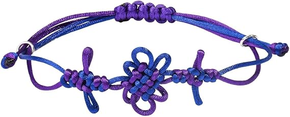 Demon Merch String Bracelet, Hand-Woven Purple Braided Rope Bracelet, Cosplay Demon Costume Hunters Accessories Halloween Gifts for Women Men Teens