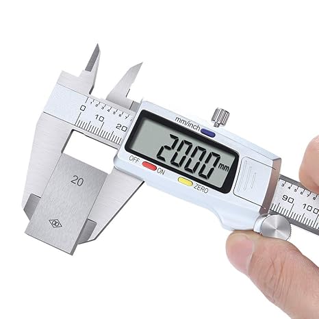 YOUMAXE Electronic Caliper 0-150MM High Precision Digital Sliding Measuring Ruler with LCD Digital Display Stainless Steel Caliper for Diameter/Internal Diameter/Step Difference/Netch Measurement