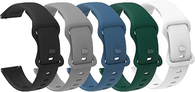 Compatible with HKOMA Smartwatch Bands, Lamshaw Classic Watch Bands 22mm Soft Silicone Bands Bracelet Sports Strap for Men & Women Compatible for HKOMA M18 Smartwatch-1.96 Inches