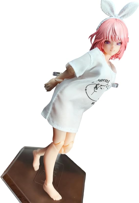 Snail Shell Aileen Loungewear-RA 01L 1/12 Pink Hair Female Action Figure, 155mm Collectible Model with Multiple Accessories and Articulated Joints, Adult Collectible for Display