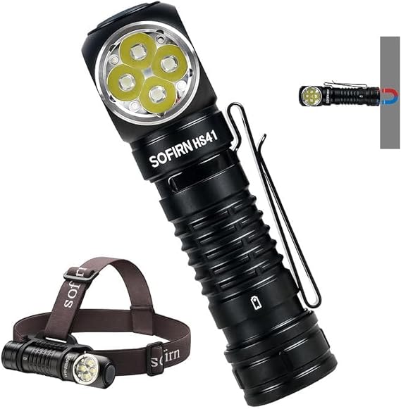 Sofirn HS41 4000 Lumen Rechargeable Headlamp, Super Bright LED Head Light
