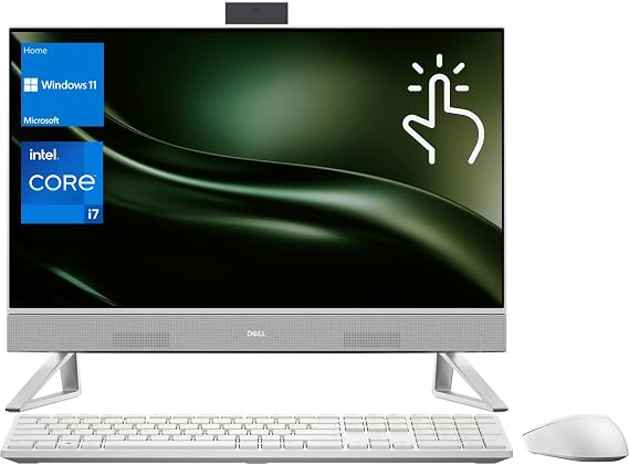 DELL Inspiron 5000 Series 5420 All-in-One Desktop, 23.8" FHD Touchscreen, Intel Core i7-1355U, 16GB RAM, 1TB SSD, IR Camera, SD Card Reader, Wi-Fi 6, Wireless KB & Mouse, Windows 11 Home