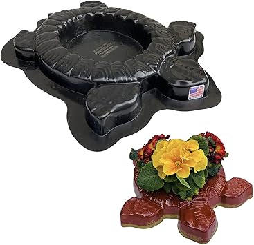 AUTUMN Turtle Planter Concrete Mold - Large Cement Mold for DIY Garden Decor, Tortoise Statue