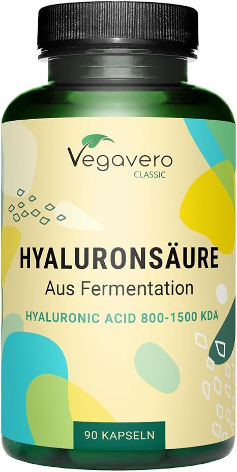 Hyaluronic Acid Capsules 600 mg per Unit Pack of 90 800-1500 kDa High Molecular Weight Hyaluronic Acid Laboratory Tested No Additives & Vegan