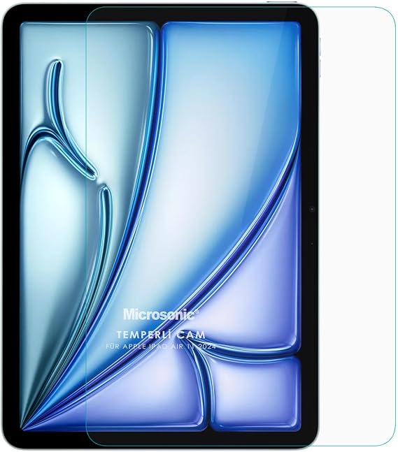 Microsonic Apple iPad Air 11 2024 (A2902-A2903) Tempered Glass Glass Screen Protector [Screen Protector Compatible with iPad Air 11 2024 - Transparent]