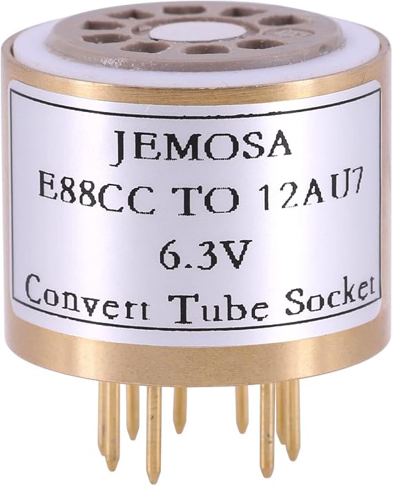 Convert Tube Socket Tube 6922 6N2 ECC88 E88CC (Top) TO 12AU7 12AX7 ECC83 ECC82 6.3V (bottom) Vacuum Tube DIY Audio Amplifier Convert Socket Adapter 1PC (C E88CC TO 12AU7 6.3V)