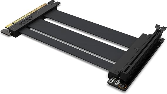 NZXT PCIe 4.0x16 Riser Cable - AB-RC200-B1 - Flexible and Shielded Riser Cable - High-Speed Performance - 200mm Length