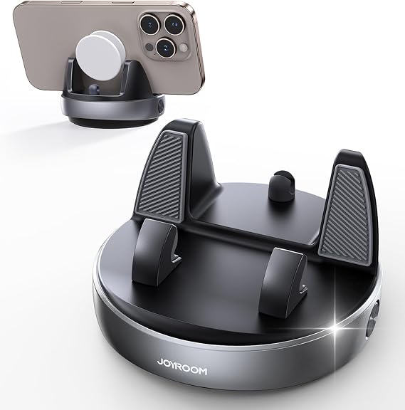 Car Phone Holder Mount, 360 Degree Rotation Dashboard Phone Holder, Silver