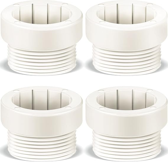 Taiyin 4 Pcs Pool Umbrella Stabilizer Adapter, White