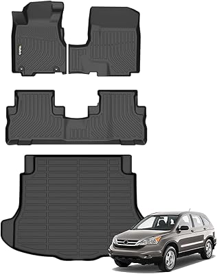 Wailtnb-All Weather Floor Mats & Cargo Liner for Honda CRV 2007-2011 Custom Fit Honda CRV 2007-2011 Waterproof Durable Easy to Clean Accessories