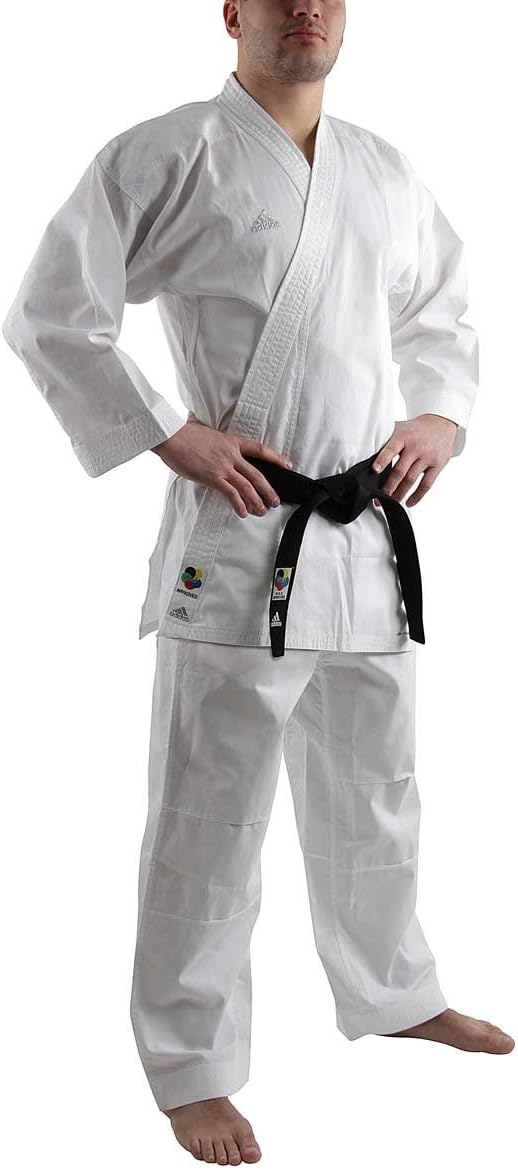 Adidas K220KF Kumite Fighter Gi Karate Kimono, White, 185 cm