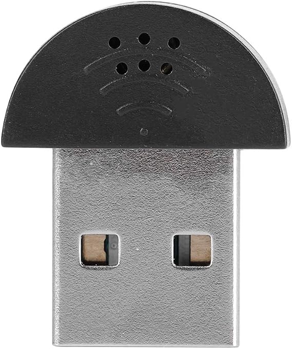 Mini USB Microphone Compact Recording Studio USB Microphone Audio Adapter with Noise Cancelling for PC Notebook Computer (Black)