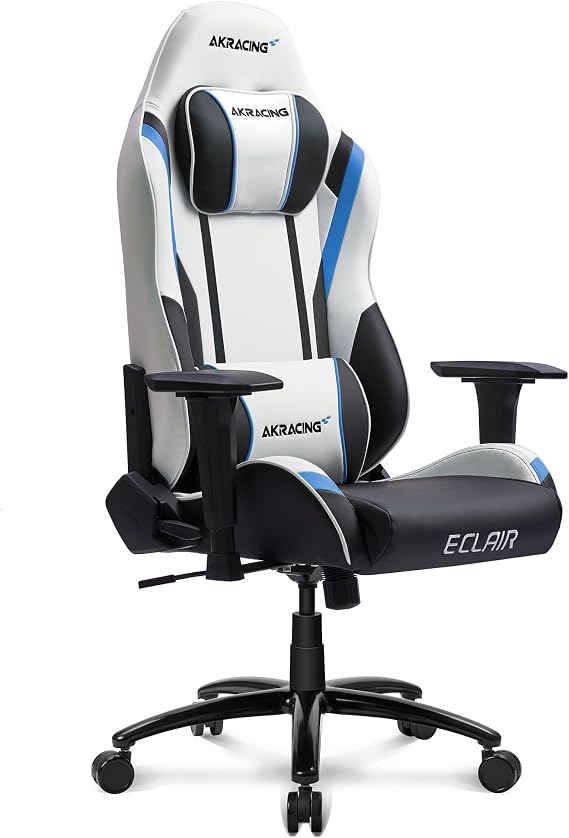AKRacing Gaming Chair, Desk Chair, Study Chair, Learning Chair, Eclair Eclair, Blue Blue, High Durability PU Leather