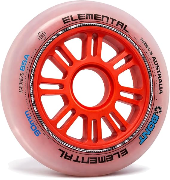 Bont Elemental Inline Speed Skate Wheel 85A Indoor Outdoor Training Wheel,90mm Single Wheel (90mm (Single Wheel))