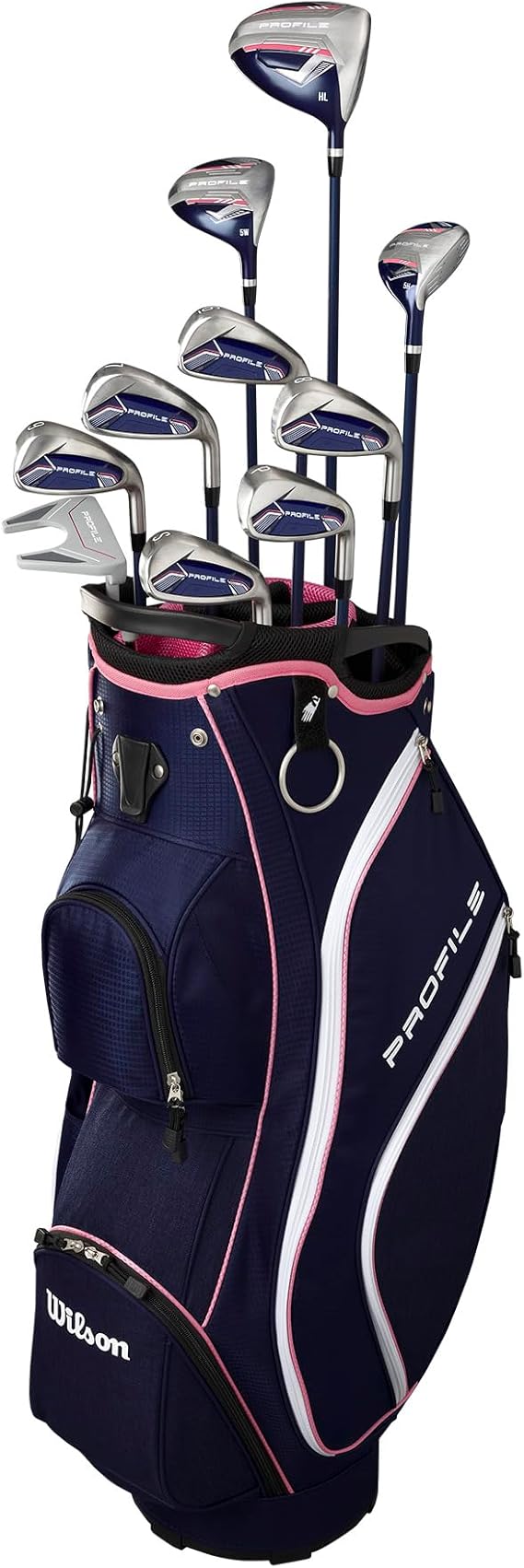 Wilson Women's Right Handed Profile Complete Golf Set with Cart Bag
