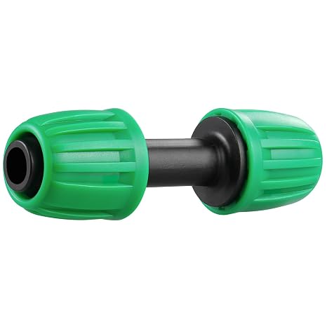 Gardrip Drip Irrigation Fittings for 1/2 Inch Drip Tubing (1/2" ID x 0.62"-0.65" OD Only): 12Pcs Drip Line Couplings Locked Nut Barbed Straight Coupling Connectors-NOT for Generic Tubing (OD 0.7")