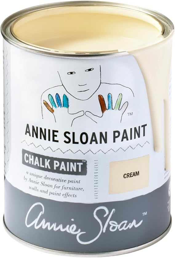 Annie Sloan Chalk Paint (Cream, 1 Litre/33.8 Fl Oz) a unique decorative paint for furniture, cabinets and home decor with no sanding or priming