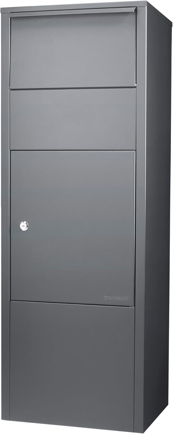 Barska Large Package Delivery Parcel Mail Steel Drop Box for Porch with Tamper-Resistant Drop Slot & Key Lock