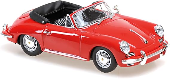 Minichamps 940062331 Porsch. 356 C Cabriolet Red 1965 Scale 1/43 Miniature Collection Car