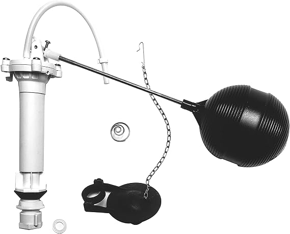 Danco Complete Toilet Repair Kit, Fill Valve, Flapper, Rod, Float Replacement 80816, White