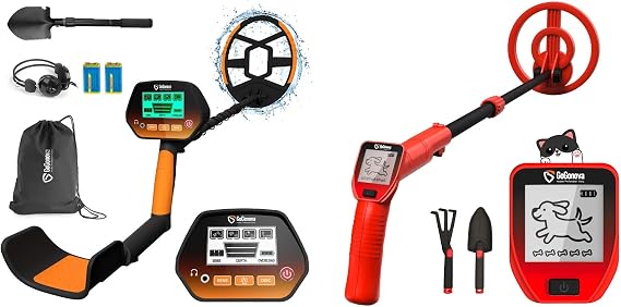 2Pcs Metal Detectors for Adults and Kids, Orange+Red