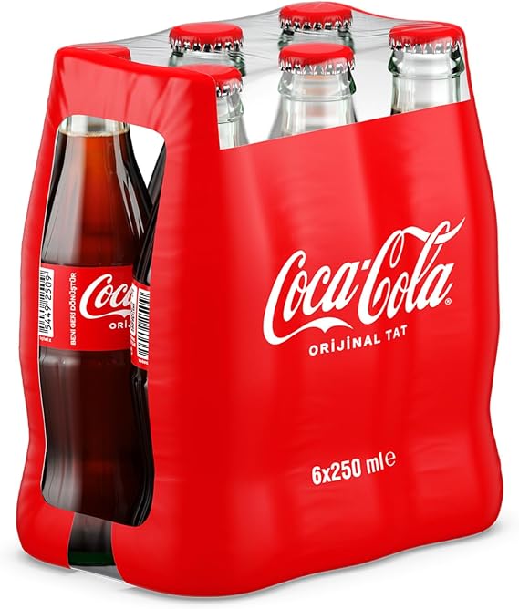 Coca-Cola Orijinal Tat Cam Şişe 6x250 ml