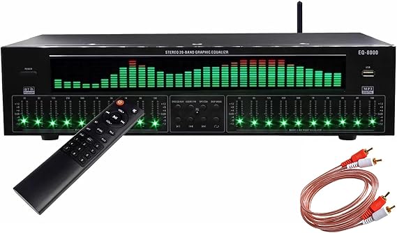 31-Band Digital Equalizer, Stereo Graphic EQ, Music Spectrum Analyzer, Bluetooth 5.4 Optical Coaxial Digital Audio Decoding, Noise Reduction, for Recording Studio