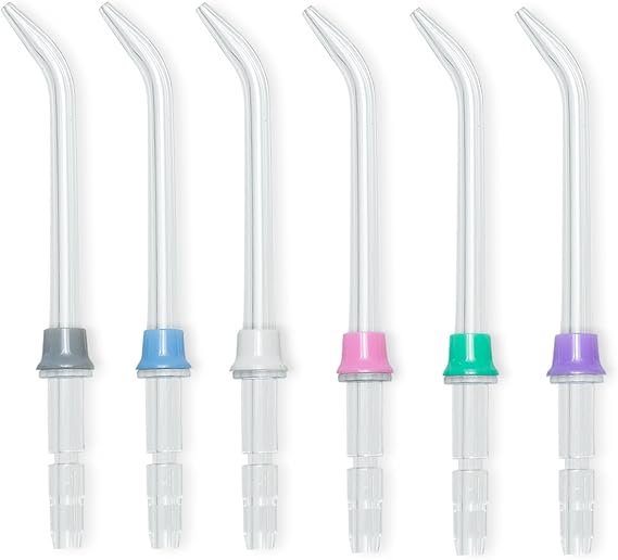 6 Pcs Water Flosser Heads Compatible with Waterpik, Replacement Heads, Flosser Replacement Tips Parts, Refill Heads for Oral Irrigator Dental Flosser Wp100 Wp250 Wp300 Wp450 Wp660 Wp900